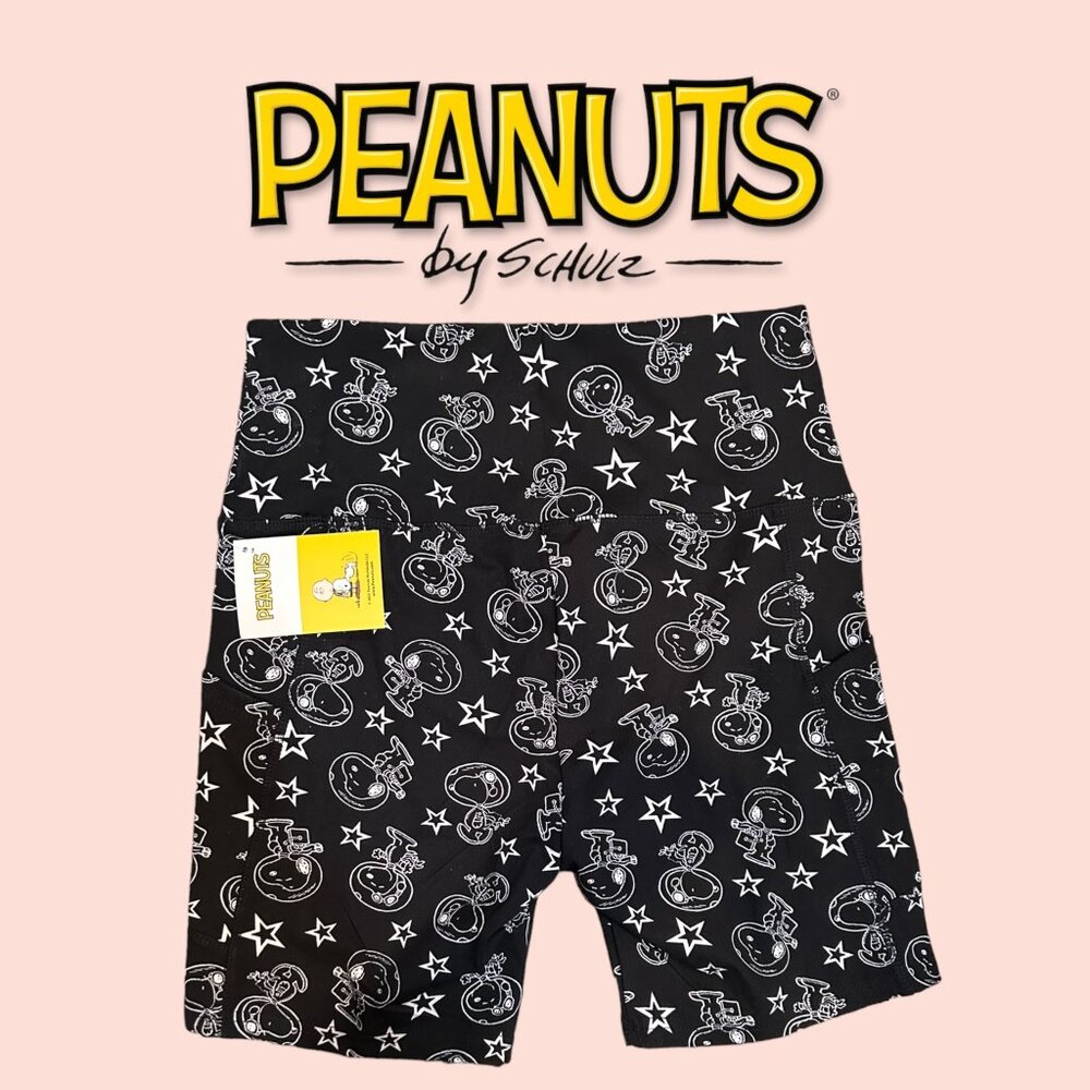 Peanuts Black and White Bike Shorts